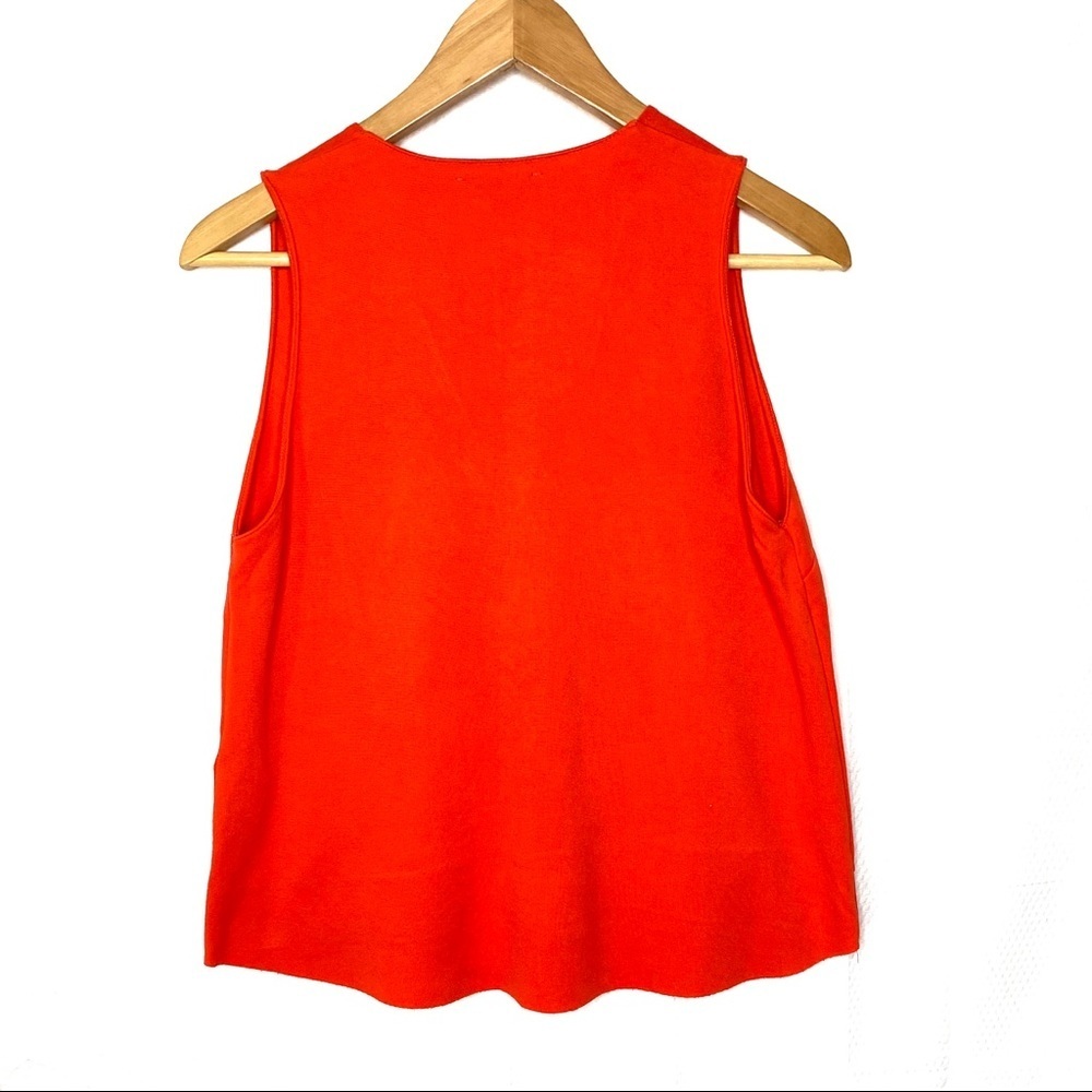 Zara Sleeveless Top Orange Small Minimalist - Picture 6 of 10